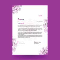 clean business style letterhead design template with color vector