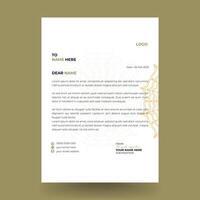 Business style letterhead design template with color. vector