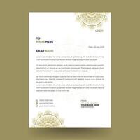 clean Business style letterhead design template with color. vector