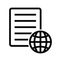 document with globe symbol vector