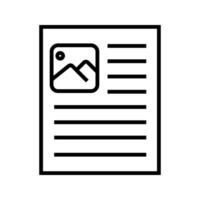 illustration of a document with picture media icon vector