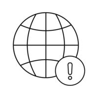 Illustration of internet connection error icon vector