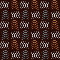 The modern blue and white abstract seamless hand drawn pattern used in ethnic background, simple style. and textiles on dark brown Background, illustration. vector