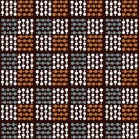 The pattern dots of blue and white abstract seamless hand drawn pattern used in ethnic background, simple style. and textiles on dark brown Background, illustration. vector