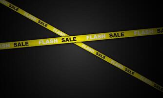 Flash Sale banner template design with lines. vector