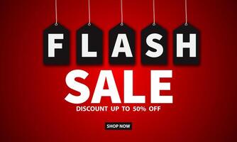 Flash sale template design for web vector