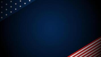 Gradient USA flag copy space on dark blue background vector