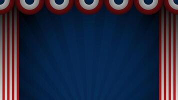 America gradient template background with empty space on blue vector