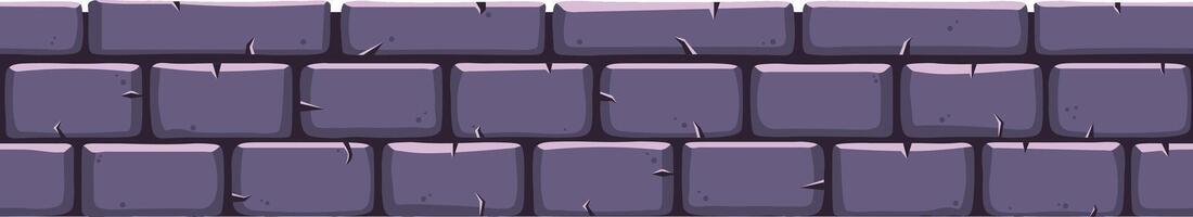 Seamless illustration featuring a purple brick wall, creating a visually striking repeating pattern. Perfect for backgrounds, textures, and game development projects vector