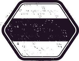 Featuring a hexagonal vintage blank stamp adorned with a grunge effect, offering ample copy space, creating an intriguing design element suitable for various creative projects vector