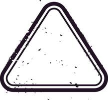 Double outlined blank triangular rubber stamp featuring a vintage textured grunge design, isolated against a clean white background, offering ample copy space for various uses vector