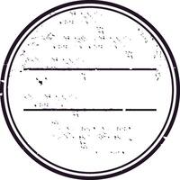 Featuring an empty black and white postmark template, showcasing two horizontal lines for text addition, embodying a worn and distressed vintage aesthetic with a classic look vector
