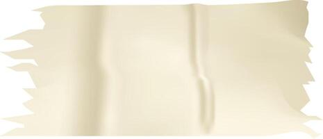 Crumpled beige sticky tape featuring ripped edges enhances realism in designs, presentations, and creative projects, adding a unique texture and visual interest to various applications vector