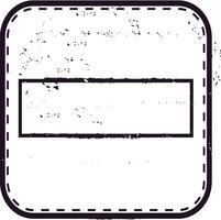 Blank vintage postage stamp with grunge texture featuring a rectangular space for text and a dashed border, isolated on white background, providing copy space for travel and mailing labels vector