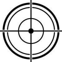 Sniper scope crosshair targeting aim pointer simple icon illustration isolated on white background representing focus, precision and aiming concept vector