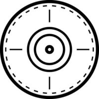 Sniper scope crosshair targeting system focusing on target with precision and accuracy, ideal for military, hunting, or shooting sports applications, featuring a simple and bold design vector