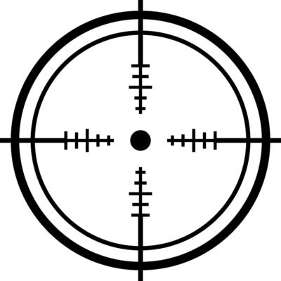 Sniper scope crosshairs aiming target navigation pointer mark cursor symbol icon aiming viewfinder weapon military sight shooting aims focused eye view