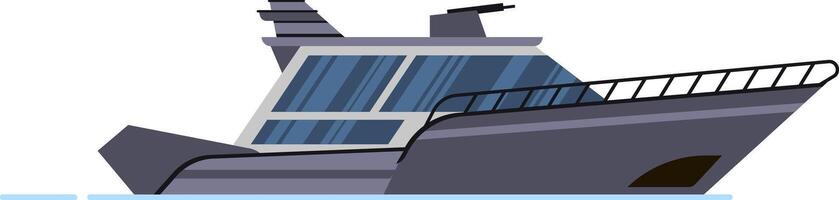 Modern warship featuring advanced weaponry, sailing confidently across the ocean, embodying naval power and enhancing maritime security in todays complex world vector