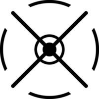 Sniper crosshair focusing target during aiming process, simple black and white illustration of target navigation, sniper weapon mark cursor vector