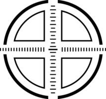 Circular sniper scope crosshairs indicating target navigation, weapon mark cursor, different focus military sight and focused eye shooting aims vector