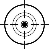 Targeting navigation with a sniper weapon mark cursor, showcasing various military sight focuses and a sharp eye aiming at precise shooting objectives, represented as a symbol vector