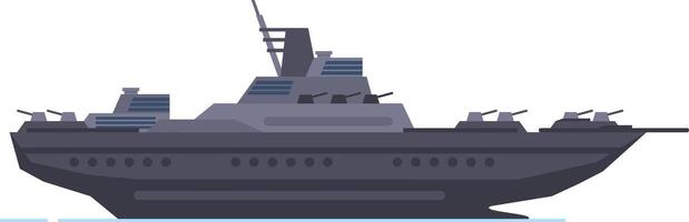 Modern warship equipped with advanced weaponry patrolling the sea, safeguarding national waters, ensuring maritime security, and projecting naval power vector