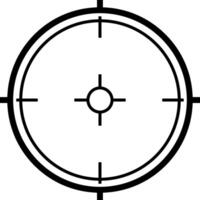 Sniper scope crosshair targeting aiming pointer mark cursor symbol icon isolated on white background represents the concept of precision and focus vector