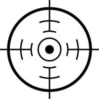 Sniper scope crosshair highlighting a precise target location, showcasing accuracy and focus through a minimalist design that embodies precision and tactical intent vector