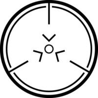 illustration showcasing a sniper aim pointer with a focus on target navigation. Features a detailed military sight and shooting aim symbols, ideal for tactical and strategic concepts vector