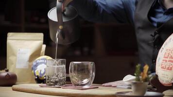 The Artisan Tea Brewing Process Involves Using Fresh, Quality Ingredients for Flavorful Beverages. Media video