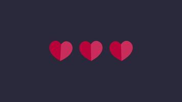 Love blooming animation with fade, pops, explode, and fade emoticons. Heart emoticons stream and burst like social media reactions. Romantic and cute love effect animation for Valentines and messages video