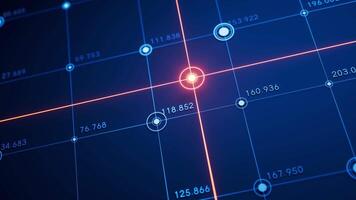 Statistical graph with business finance concept, 3d rendering video