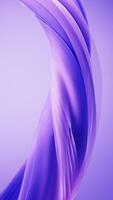 Flowing twisted purple cloth background 3d rendering video