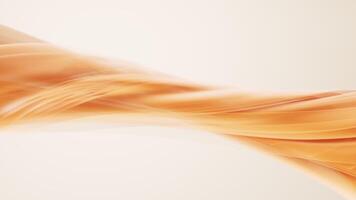Flowing twisted orange cloth background 3d rendering video