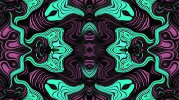 A psychedelic pattern with green and purple colors video