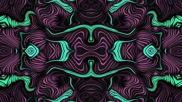 A psychedelic pattern with green and purple colors video