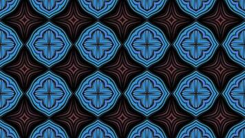 A blue and black pattern with a design video