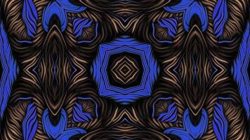 Abstract blue and brown pattern on a black background video