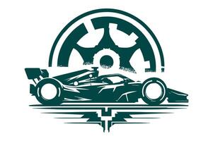 The logo for the racing game is shown vector