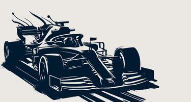 A drawing of a modern sports car on a white background vector