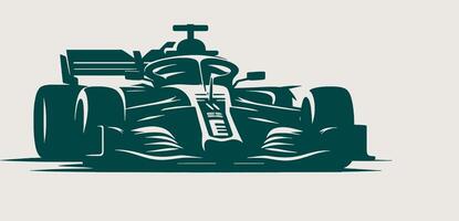Illustration of racing car on white background vector