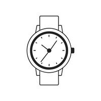 Minimal Wristwatch Icon with liner stock vector