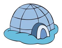 igloo isolated on white background vector