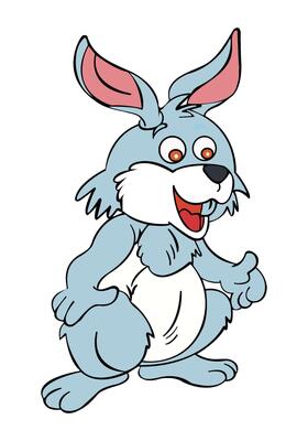 Rabbit smiling cartoon