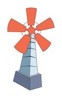 Windmill isolated on white background vector