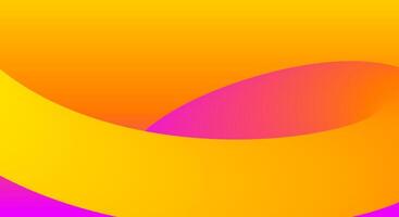 Curve orange magenta gradient blend background vector
