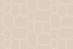 Sea stone stylish pattern with white drawing on beige color background vector