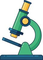 Colorful Microscope Illustration Science and Laboratory Icon vector