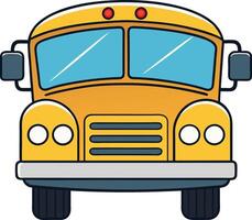 Cartoon School Bus Front View vector