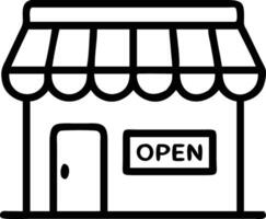 Illustration of a Open Shop with a Sign vector